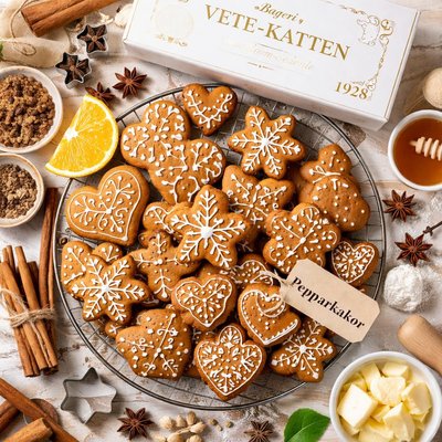 Image of Pepparkakor Gingerbread Cookies Vete Katten Bakery Sweden