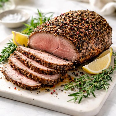 Image of Pepper Coated Boneless Leg of Lamb