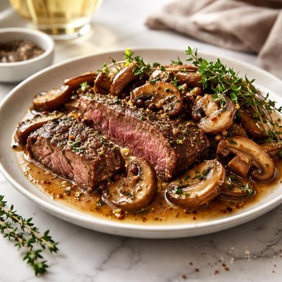 Image of Pepper Steak with Mushrooms