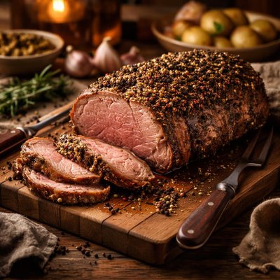Image of Peppercorn Encrusted Roast Lamb