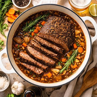 Image of Peppered Beef Brisket in Beer
