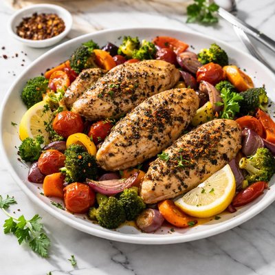 Image of Peppered Chicken and Vegetables