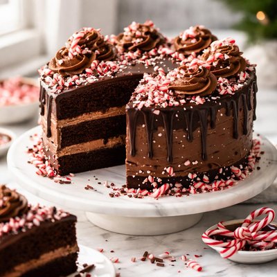 Image of Peppermint Fudge Cake