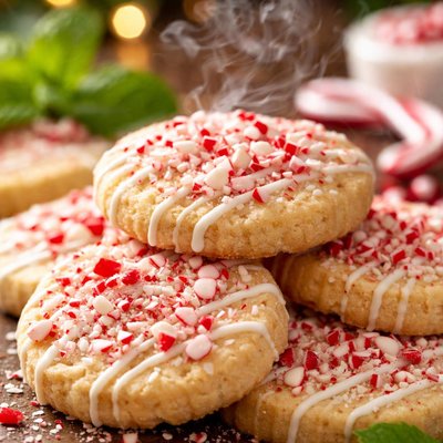 Image of Peppermint Shortbread Cookies