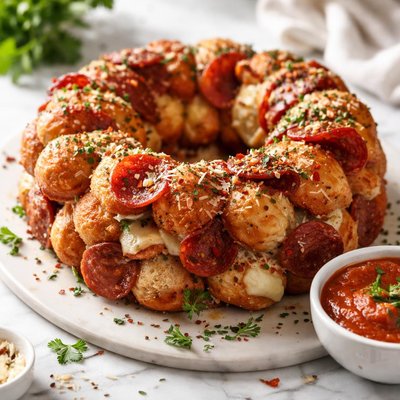 Image of Pepperoni and Mozzarella Monkey Bread