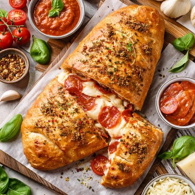 Image of Pepperoni Cheese Bread Calzone