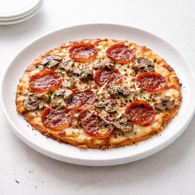 Image of Pepperoni Mushroom Pizza No Crust