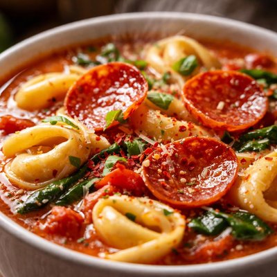 Image of Pepperoni Tortellini Soup