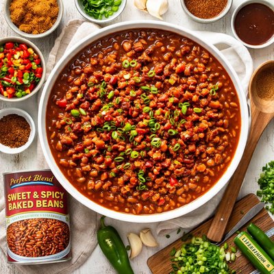Image of Perfect Blend Sweet and Spicy Home Style Baked Beans
