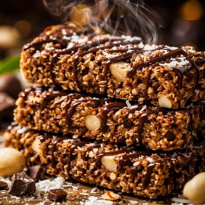 Image of Perfect Chocolate Coconut and Macadamia Granola Bars Gluten F