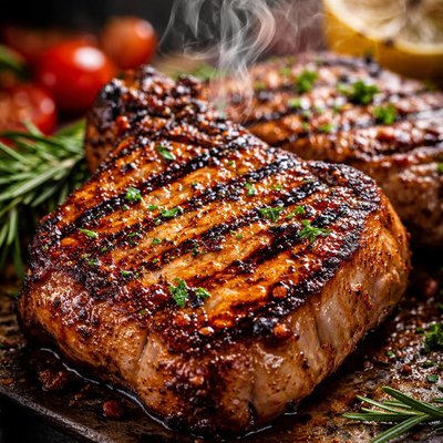 Image of Chuletas de Cerdo a la Parrilla con BBQ Perfectas para Whole30