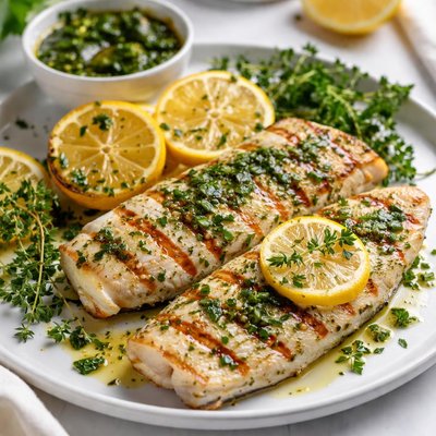 Image of Whole30 Perfectly Grilled Fish with Lemon Herb Marinade