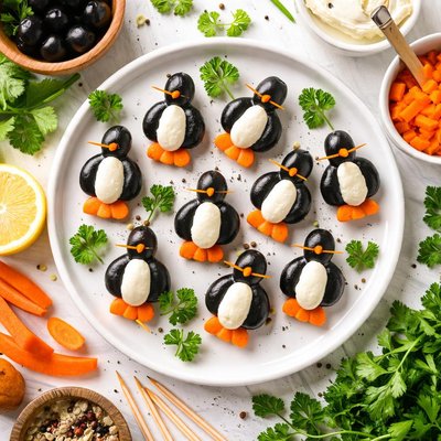 Image of Perky Olive Penguins