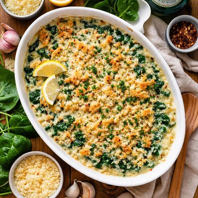 Image of Pernod Creamed Spinach Casserole