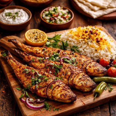 Image of Persian Iranian Maahi Kabab Fish