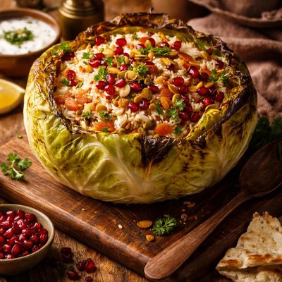 Image of Persian Jeweled Rice in Cabbage