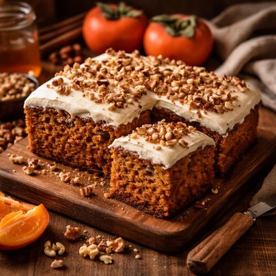 Image of Persimmon Black Walnut Cake