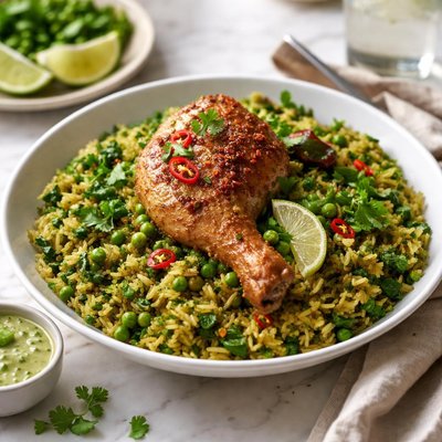 Image of Peruvian Arroz Verde Con Pollo