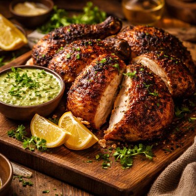 Image of Peruvian Roast Chicken with Aji Verde