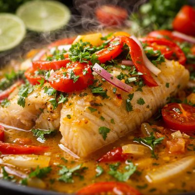Image of Pescado Sudado Peruvian Steamed Fish Fillets
