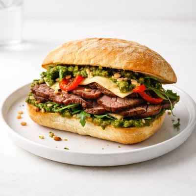 Image of Pesto Beef Sandwich in the Round