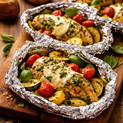 Image of Pesto Chicken Grill Packets
