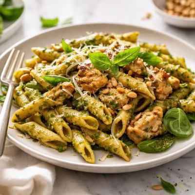 Image of Pesto Chicken Mostaccioli