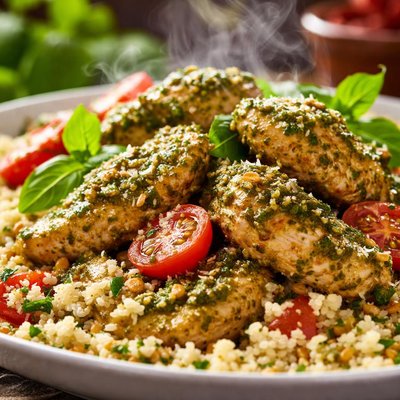 Image of Pesto Chicken with Couscous