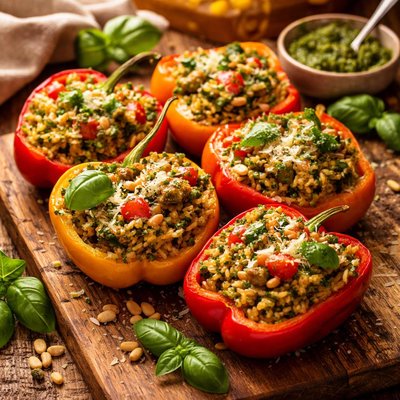 Image of Pesto Rice Peppers