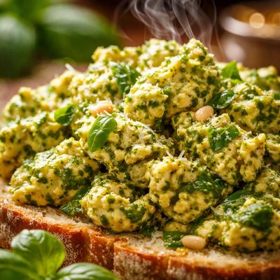 Image of Pesto Scrambled Eggs