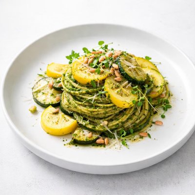 Image of Pesto with Summer Squash Saute