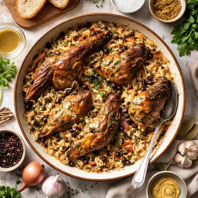 Image of Pheasant with Sauerkraut