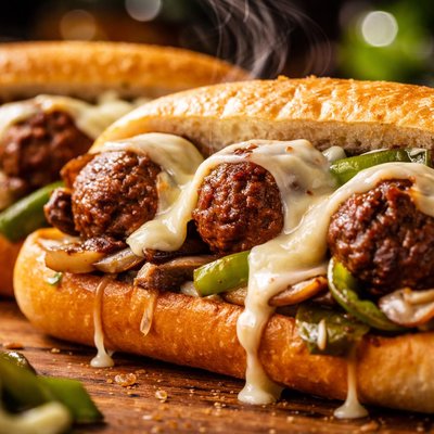 Image of Philly Cheese Meatball Sandwiches