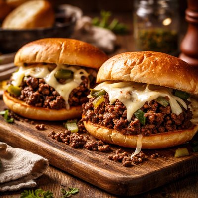 Image of Philly Cheesesteak Sloppy Joes
