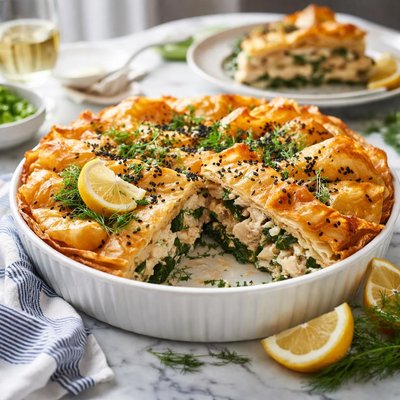 Image of Phyllo Spinach Fish Pie