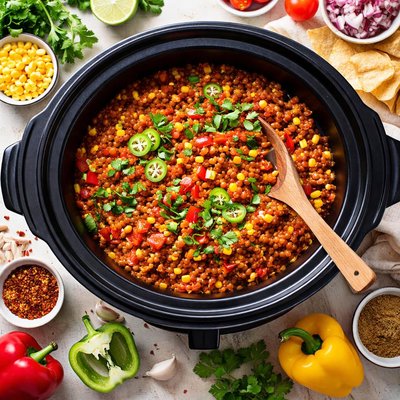 Image of Picante Lentil Sauce Crock Pot