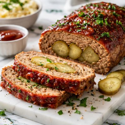 Image of Pickle Stuffed Meatloaf