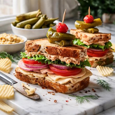 Image of Pickled Okra Sandwiches