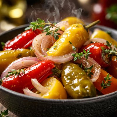 Image of Pickled Peppers with Shallots and Thyme