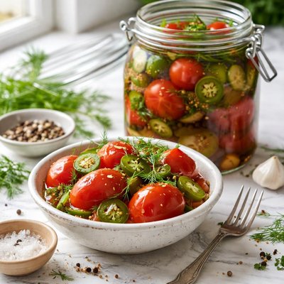 Image of Pickled Tomatoes with Jalapenos