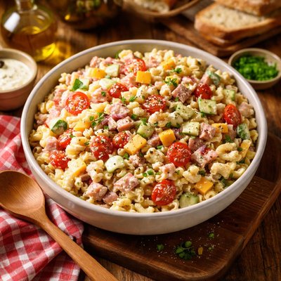 Image of Picnic Pasta and Ham Salad