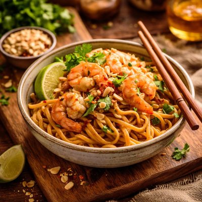 Image of Piff Paf Poof Peanut Noodles with Shrimp