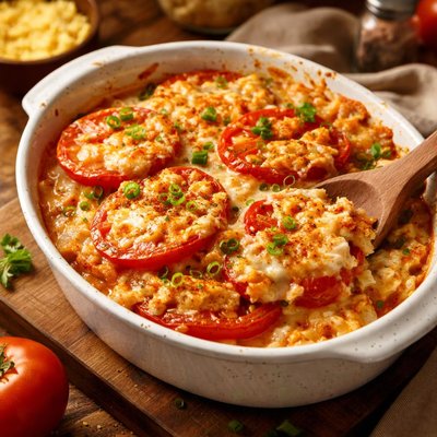Image of Pimiento or Pimento Cheese Tomato Bake