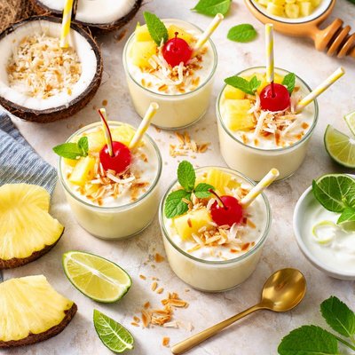 Image of Pina Colada Pudding Cups Low Fat