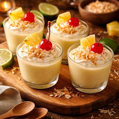 Image of Pina Colada Pudding Cups Weight Watchers