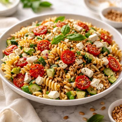 Image of Pine Nut Feta Pasta Salad