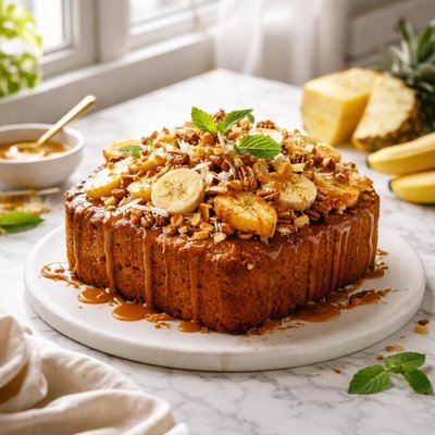 Image of Pineapple and Banana Cake