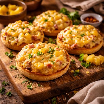 Image of Pineapple and Cheese Muffin Melts