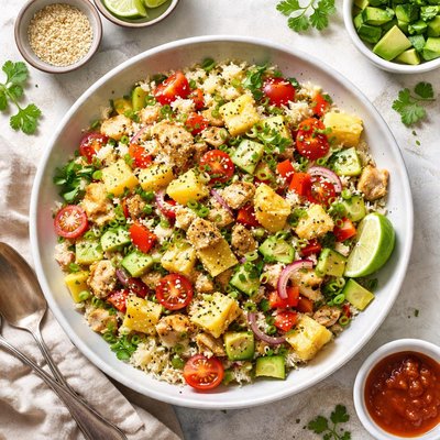 Image of Pineapple and Chicken Rice Salad