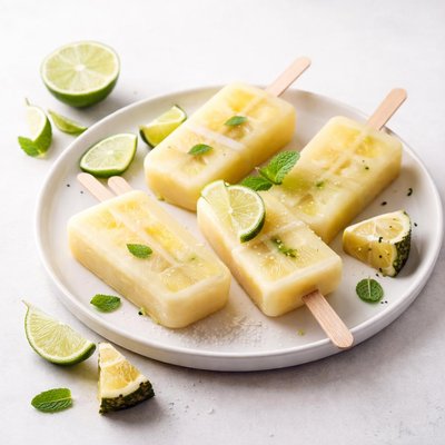 Image of Pineapple and Lime Popsicles